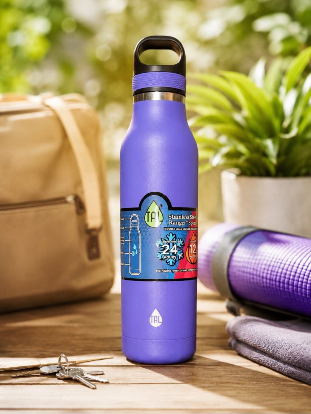 TAL Ranger Sport 24 oz Stainless Steel Double Wall Vacuum Insulated Bottle 24-Hr